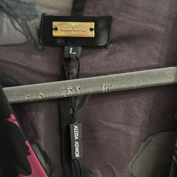 Alexia Admor Colorful Floral Midi Sheath Dress Women's Size Large - Picture 3 of 9